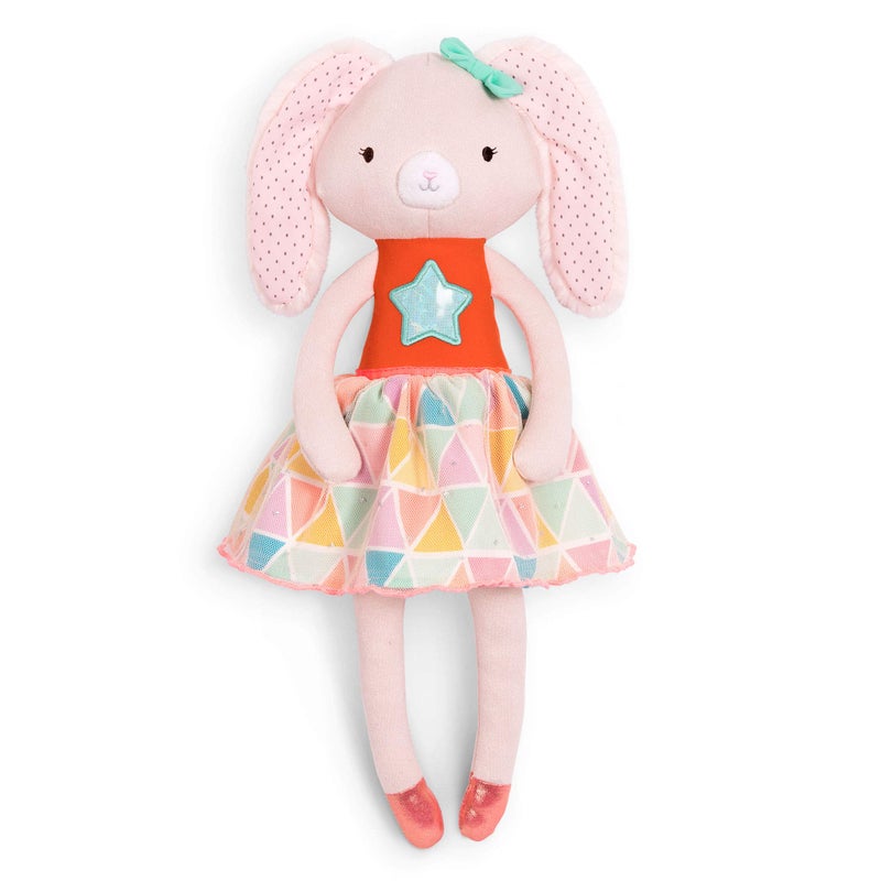 B. toys â€“ 15-Inch Plush Bunny â€“ Soft Stuffed Animal for Baby, Toddler, â€“ Orange & Pastel Outfit â€“ Washable Rabbit â€“ Tippy Toes â€“ Becky Bunny â€“ 0+ Months - Image 1
